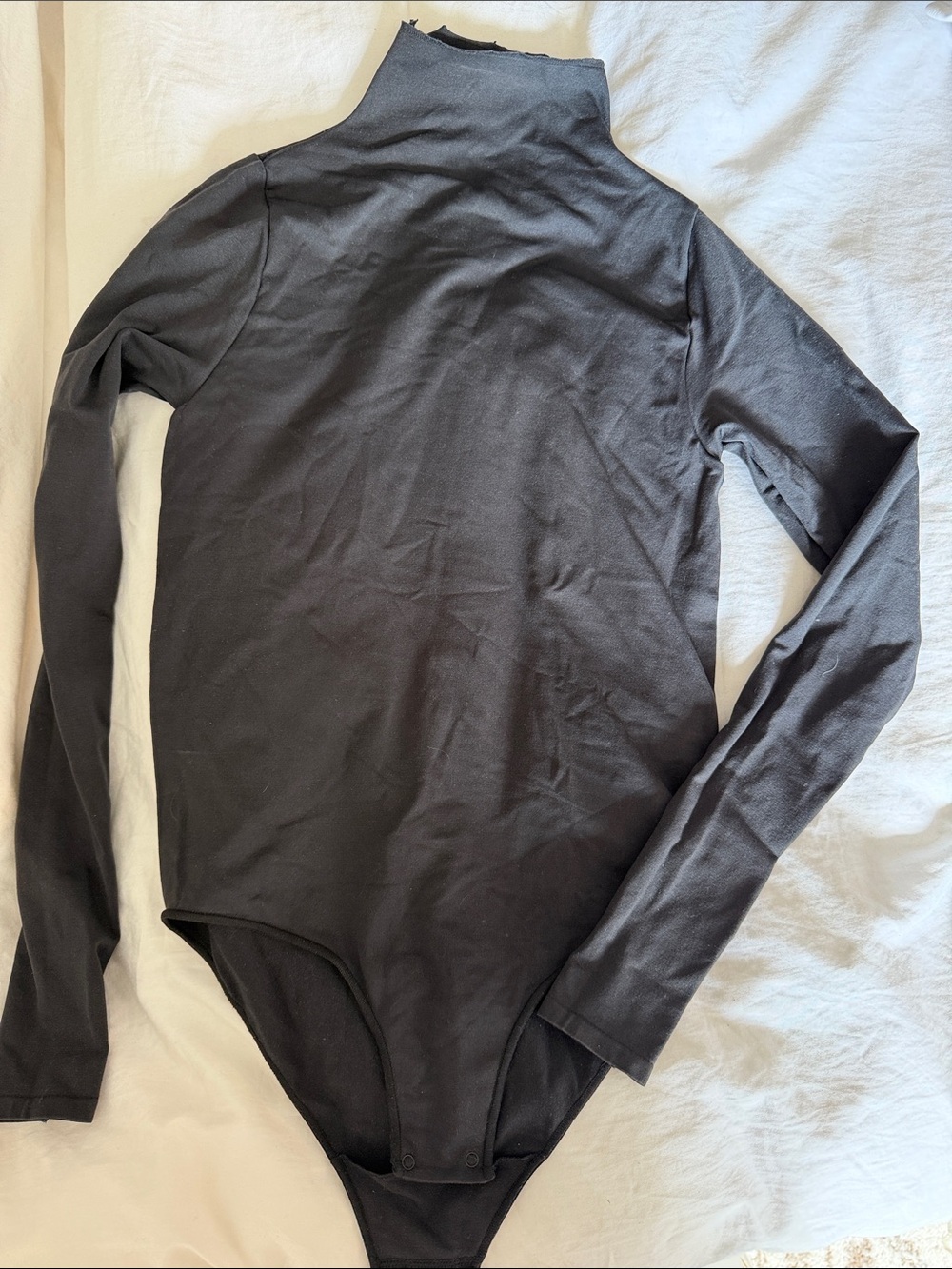 SKIMS Black Long Sleeve Turtle Neck Top